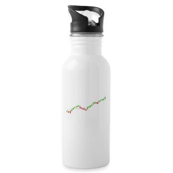 Shares Pension Dividend Stock Exchange - Water bottle with straw - white - Right