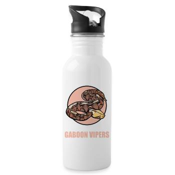 Gabon Vipers Gabon Vipers - Water bottle with straw - white - Right