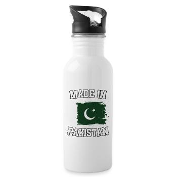Made in Pakistan - Water bottle with straw - white - Right