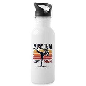 Drôle Muay Thai Boxe Muay Thai - Gourde avec paille intégrée - blanc - Droite