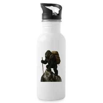Gorilla Hiking - Water bottle with straw - white - Right