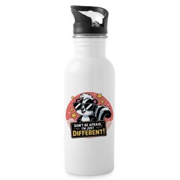 SKUNKS DON T BE AFRAID - Water bottle with straw - white - Right