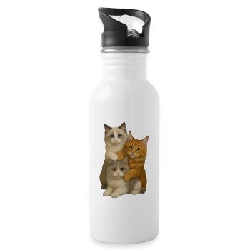 Ragdoll British Shorthair Maine Coon - Gourde avec paille intégrée - blanc - Droite