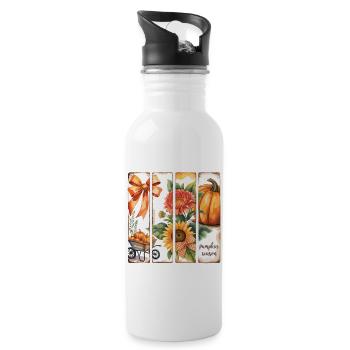 Chemise Pumpkin Season Automne - Gourde avec paille intégrée - blanc - Droite