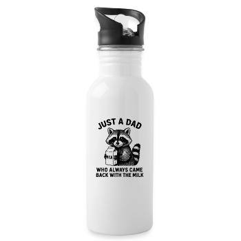Juste un père qui revenait toujours avec le lait - Gourde avec paille intégrée - blanc - Droite