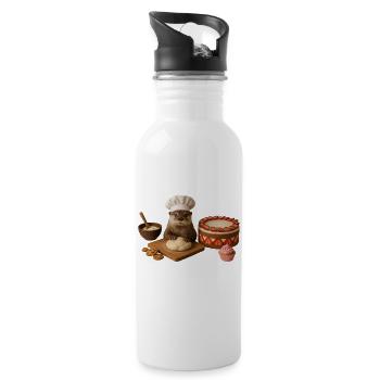 Otter Baking Cake Bread - Water bottle with straw - white - Right
