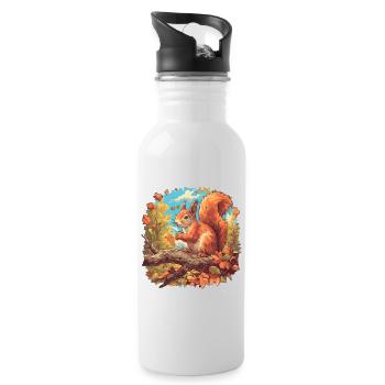 Squirrel - Water bottle with straw - white - Right