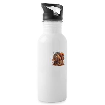 Squirrel - Water bottle with straw - white - Right