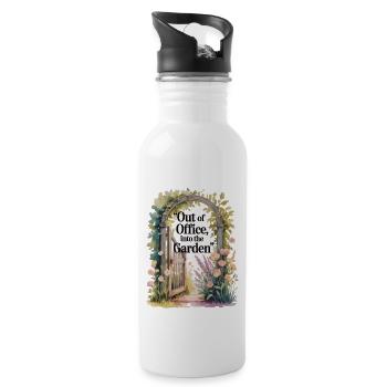 T-shirt de jardin de jardinier de passe-temps drôle - Gourde avec paille intégrée - blanc - Droite
