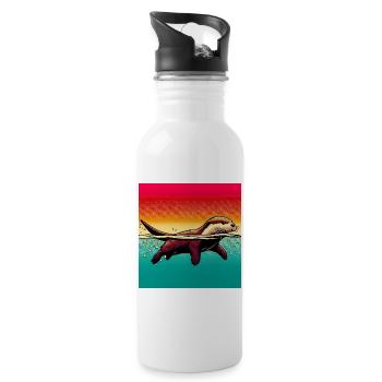 Otter - Trinkflasche mit integriertem Trinkhalm - Weiß - Rechts