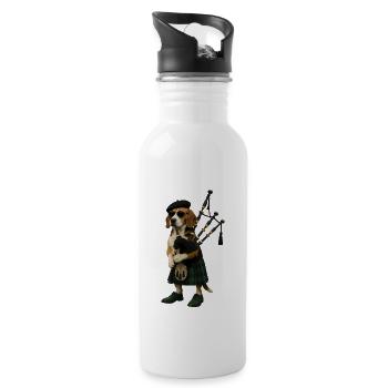 Beagle Dudelsack - Trinkflasche mit integriertem Trinkhalm - Weiß - Rechts