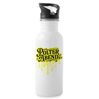 Polter Abend Polterhochzeit - Trinkflasche mit integriertem Trinkhalm - Weiß - Rechts