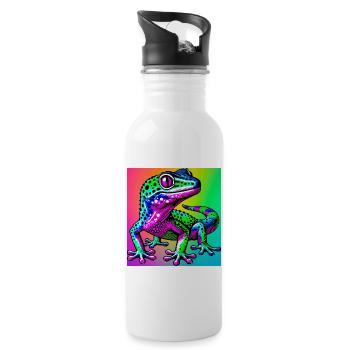 Gecko - Water bottle with straw - white - Right