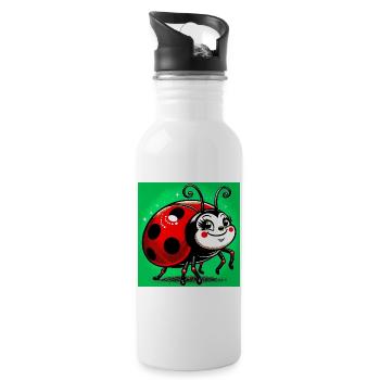 ladybird - Water bottle with straw - white - Right