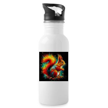 squirrel - Water bottle with straw - white - Right