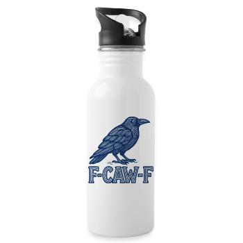 Blue Crow F-Caw-F Vintage Tee - Water bottle with straw - white - Right
