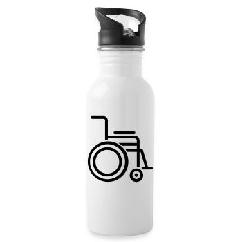 wheelchair - Water bottle with straw - white - Right