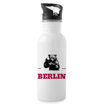 Boxing Club Berlin Bär Berlin - Water bottle with straw - white - Right