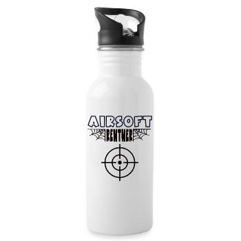 Airsoft Pensioner Airsoft Player Retirement Retirement - Water bottle with straw - white - Right