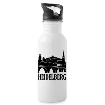 Heidelberg Silhouette - Water bottle with straw - white - Right
