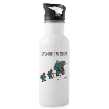 Bear Trail : Voyage récompensé - Gourde avec paille intégrée - blanc - Droite