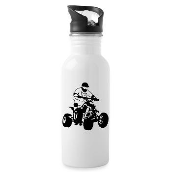 Quad - Trinkflasche mit integriertem Trinkhalm - Weiß - Rechts