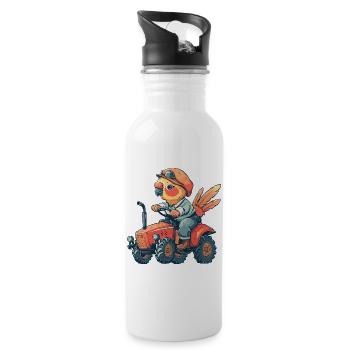 Parrot Tractor Farmer - Water bottle with straw - white - Right