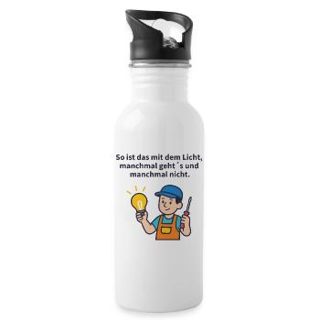 Light tinkerer: screwdriver & light bulb - Water bottle with straw - white - Right