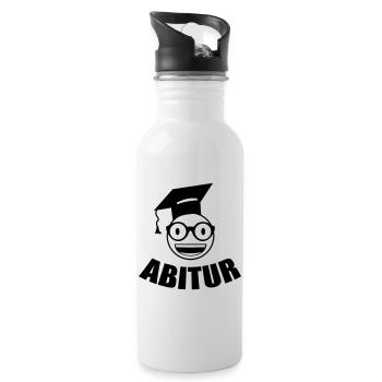 Nerd Student Abitur - Water bottle with straw - white - Right