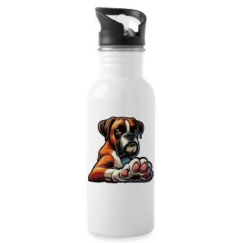 Boxer Boxer Porte-boxeurs Boxer Chien Boxer Propriétaire de boxer Fan boxer - Gourde avec paille intégrée - blanc - Droite