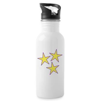 STAR. VALENTINE'S DAY. HEART. I LOVE YOU. I LOVE - Water bottle with straw - white - Right