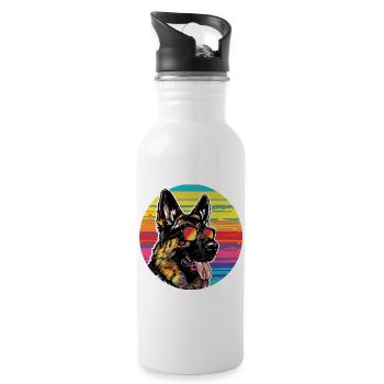 Dog Sunglasses - Water bottle with straw - white - Right