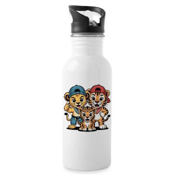 Cuddly Trio Caps - Water bottle with straw - white - Right
