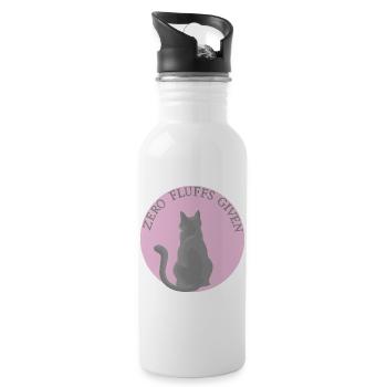 Cat with attitude - Water bottle with straw - white - Right