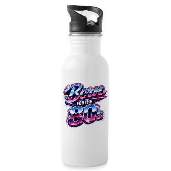 Born for the 80s Neon - Water bottle with straw - white - Right