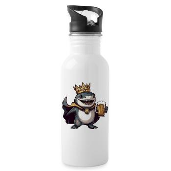 Shark King Beer - Water bottle with straw - white - Right