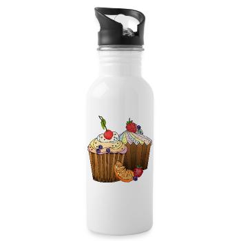 Cakes - Water bottle with straw - white - Right