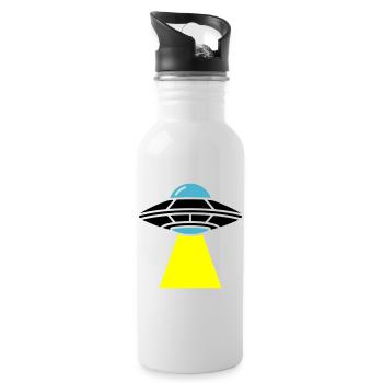 Vaisseau spatial extraterrestre OVNI Light - Gourde avec paille intégrée - blanc - Droite