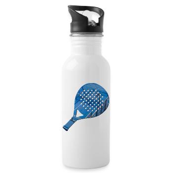PADEL Racket Shirt, Hoodie, Bag, Socks - Water bottle with straw - white - Right