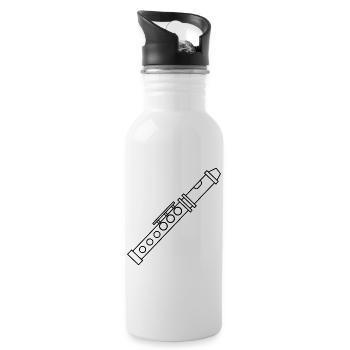 Flute - Water bottle with straw - white - Right