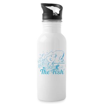 The Fish Whisperer – Funny Angler Saying - Water bottle with straw - white - Right