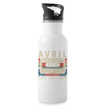 avril 1971 April 1971  - Gourde avec paille intégrée - blanc - Droite