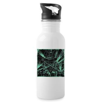 Electro Rave Party Festival - Trinkflasche mit integriertem Trinkhalm - Weiß - Rechts