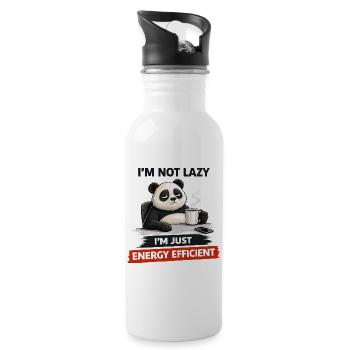 Energieeffizienter Panda Brew - Trinkflasche mit integriertem Trinkhalm - Weiß - Rechts