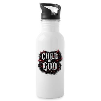 Child of God - Trinkflasche mit integriertem Trinkhalm - Weiß - Rechts