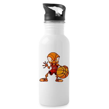 Fourmis de basket-ball - Gourde avec paille intégrée - blanc - Droite