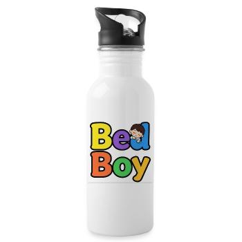 Design coloré BeaL Boy Kids - Gourde avec paille intégrée - blanc - Droite
