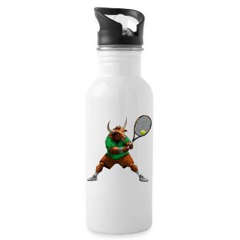 Tennis Taureau - Gourde avec paille intégrée - blanc - Droite