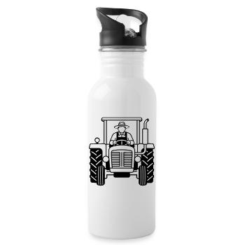 Tractor - Water bottle with straw - white - Right