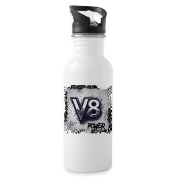 Puissance du V8 - Gourde avec paille intégrée - blanc - Droite
